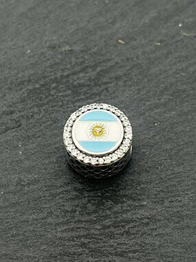 Pandora Argentina Flag Bead Charm Sterling Silver Jewelry